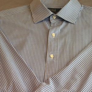 Light Blue Gingham Ralph Lauren Polo dress Shirt